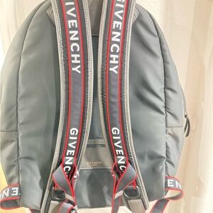 Givenchy Gray Backpack with Red Accents